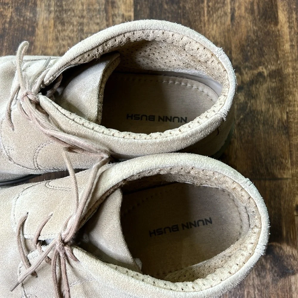 NUNN BUSH Tan Suede Lace Up Ankle Boots Size 9